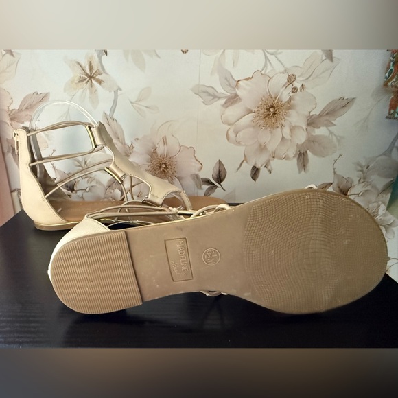 Madeline Stuart Cream Gladiator T-Strap Sandals - Women - Picture 5 of 5
